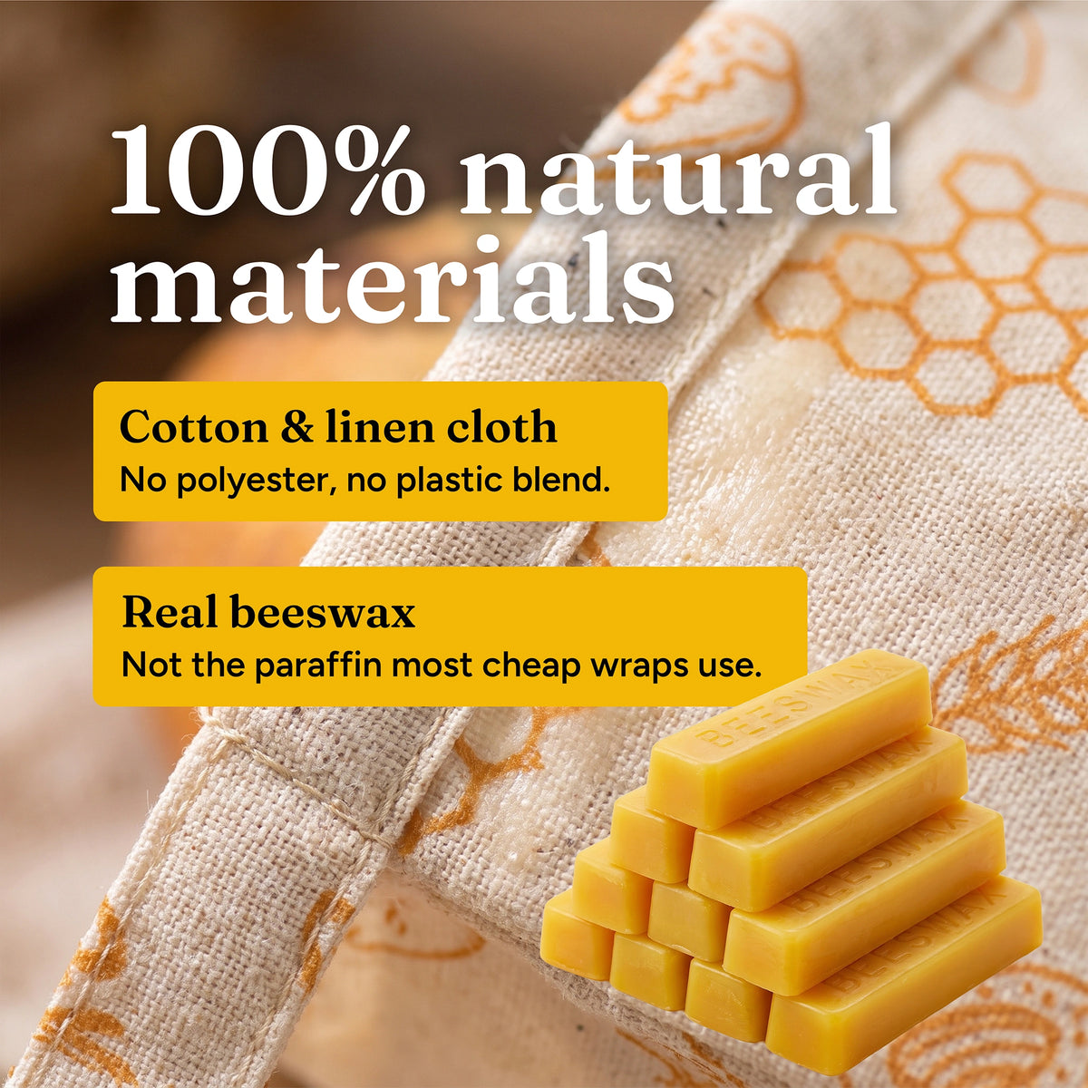 Cotton & Linen Beeswax Bread Bag